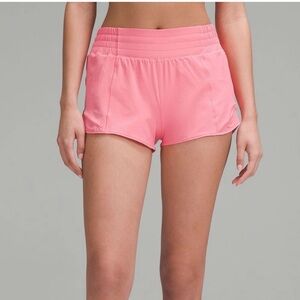 SOLD Lululemon Hotty Hot High-Rise Lined Short 2.5" Pink Size 6